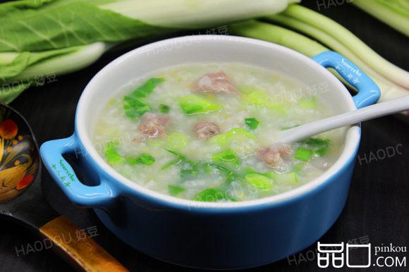 菜心瘦肉粥