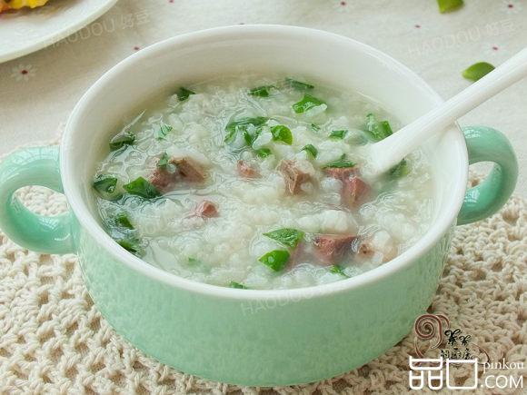 牛肝青菜粥