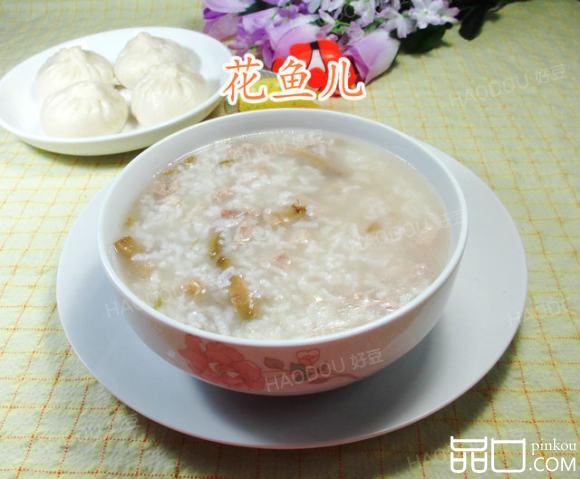 榨菜肉丝大米粥