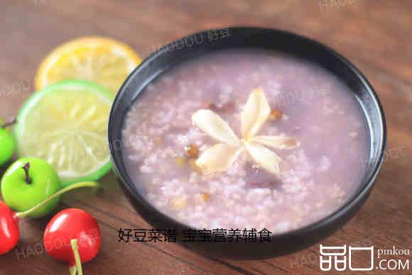 紫薯绿豆粥
