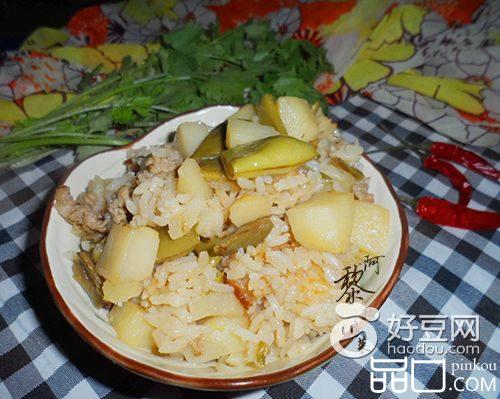 肉沫豆角土豆饭