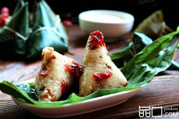 糖玫瑰绿豆糯米粽