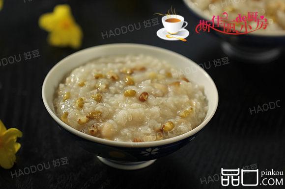 绿豆杏仁百合粥