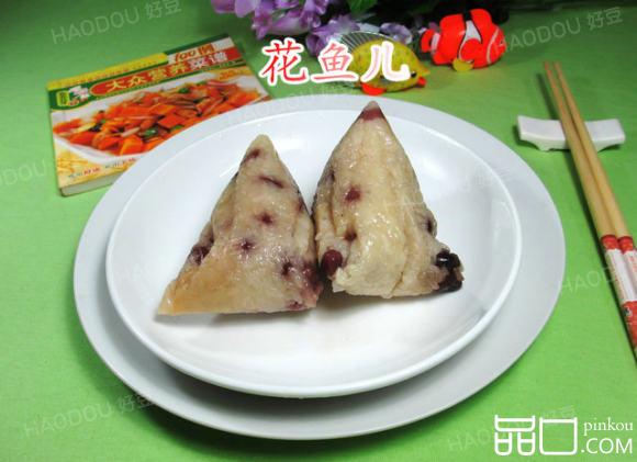 蜜枣红豆糯米粽