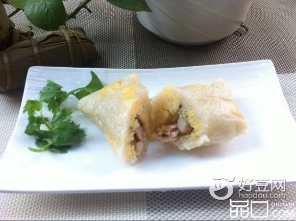 咸肉绿豆米粽