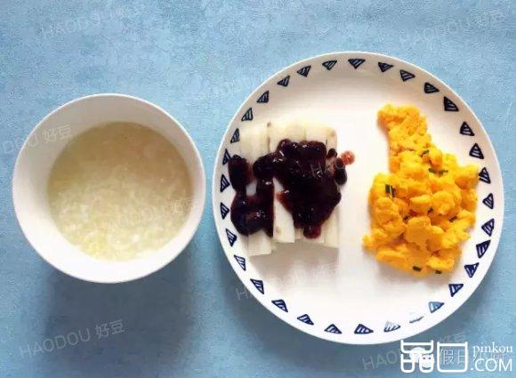 大米小米粥+美式炒蛋+