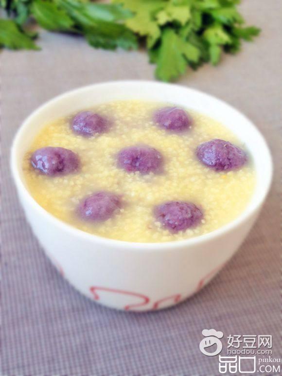紫薯圆子小米粥
