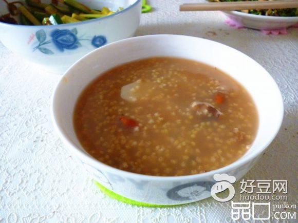 核桃山药小米粥