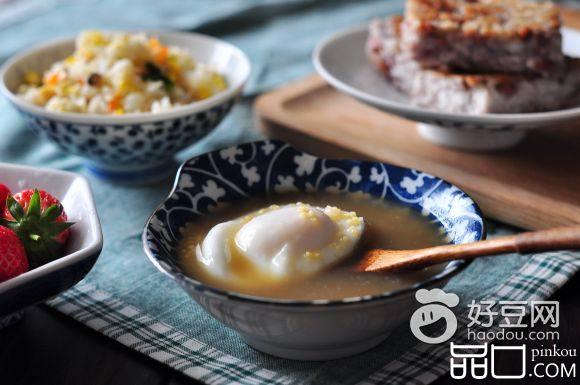 红糖小米鸡蛋粥