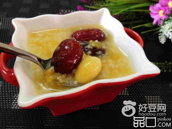 南瓜小米白果粥