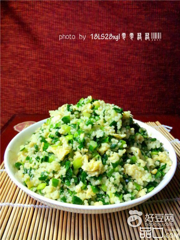 韭菜小米炒鸡蛋