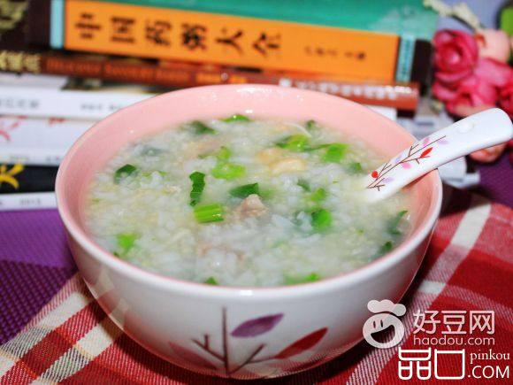 瑶柱菜心瘦肉粥