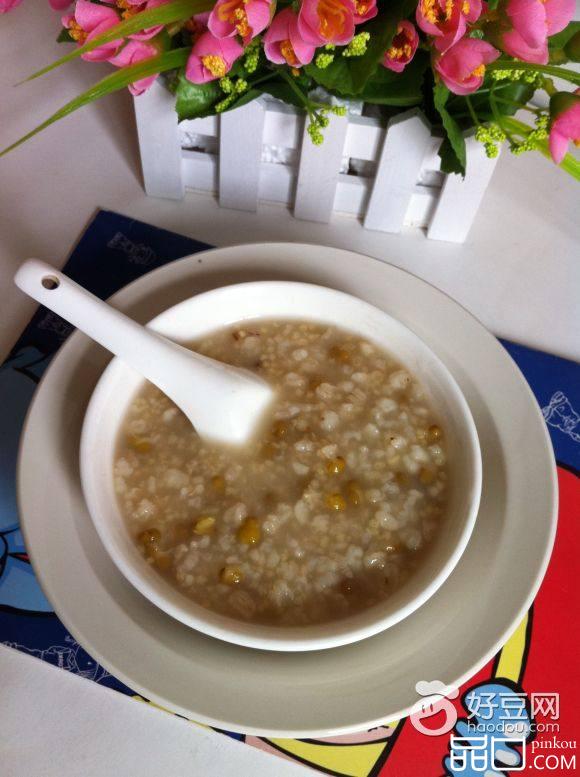 小米麦仁绿豆粥