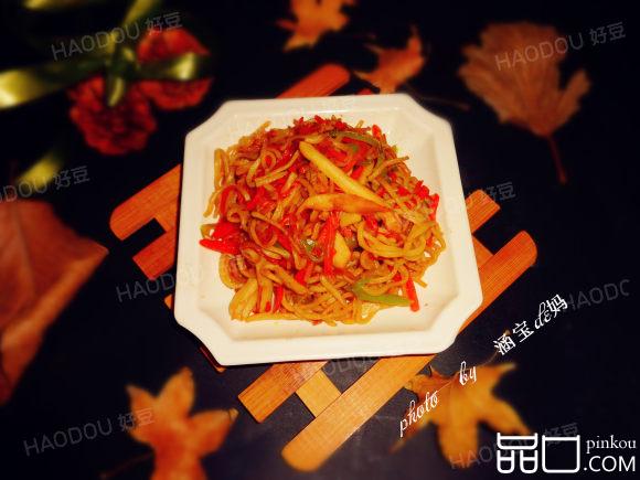 杏鲍菇素炒面