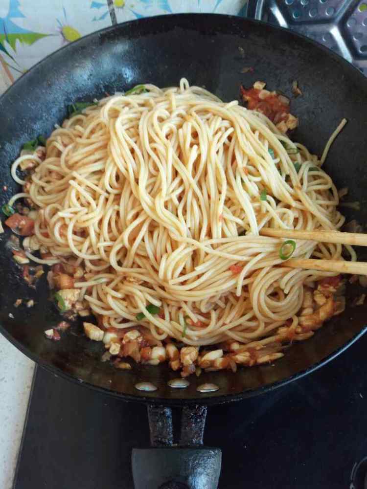 西红柿蘑菇鸡肉意大利步骤8