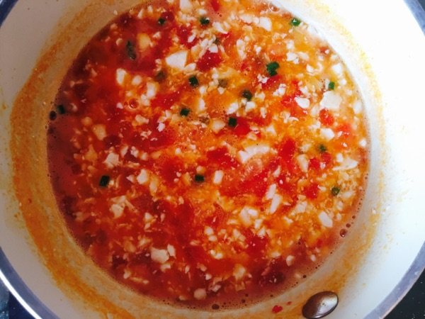番茄豆腐花步骤7