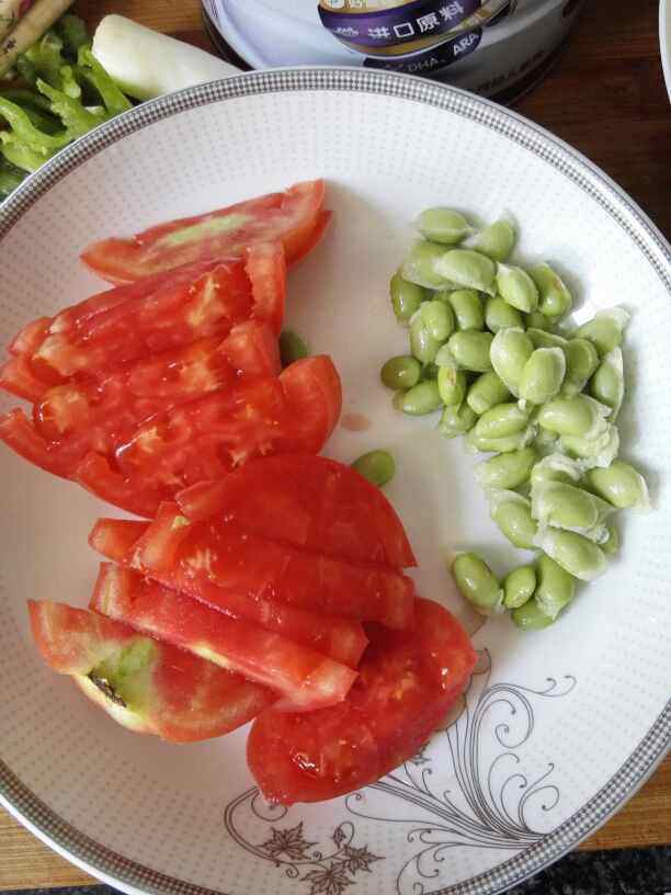 西红柿毛豆炒鸡蛋步骤1