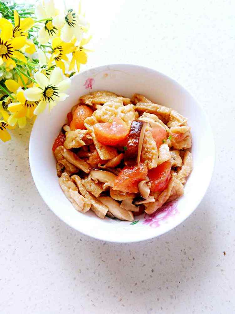 西红柿香菇焖油豆腐步骤10