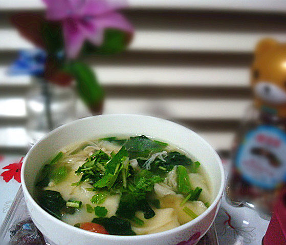 菠菜金针菇面片汤步骤15