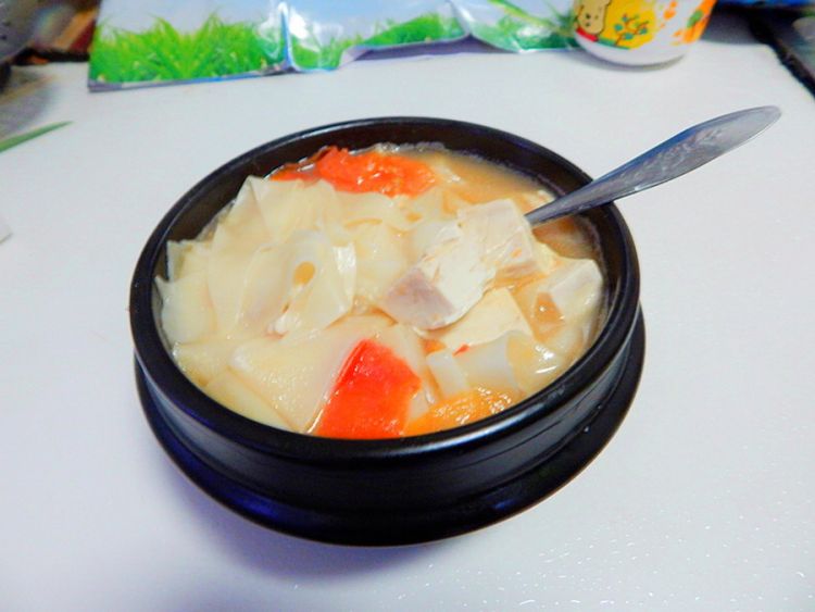西红柿豆腐面片步骤10