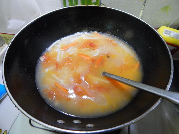 西红柿鸡蛋年糕汤步骤11