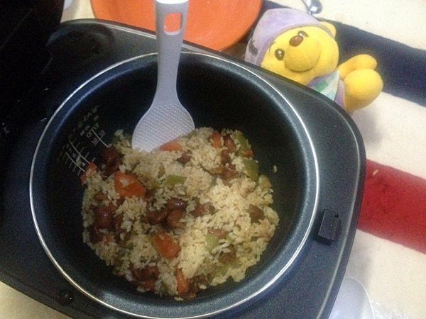 肥肠煲饭步骤9
