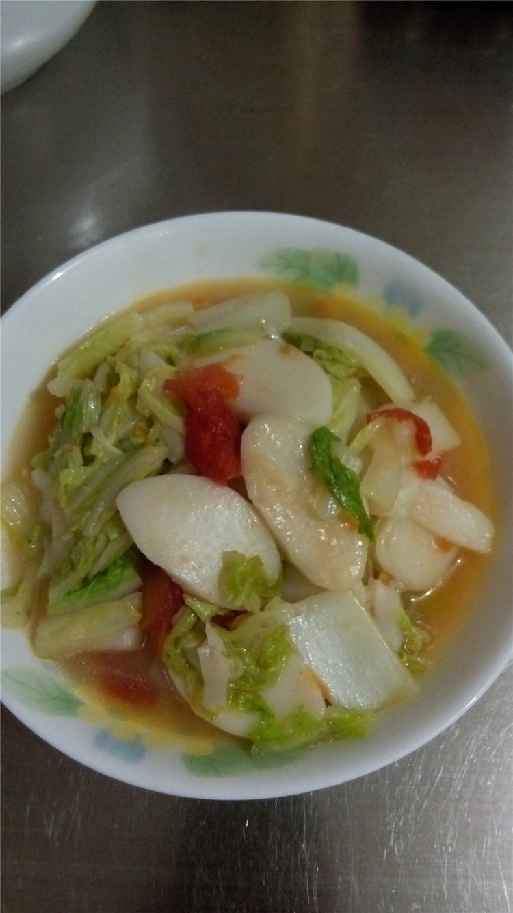 大白菜炒白果步骤9