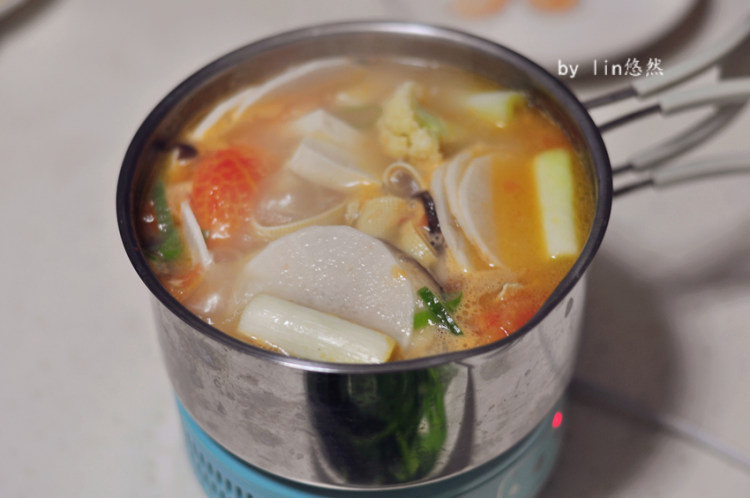 番茄浓汤火锅步骤4