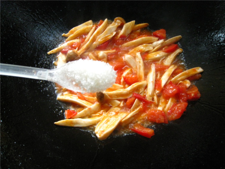 茄汁杏鲍菇肉皮步骤7
