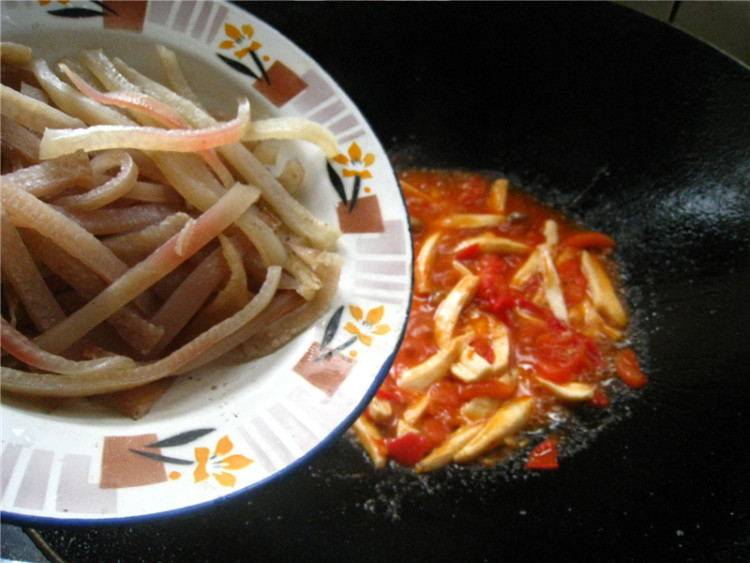 茄汁杏鲍菇肉皮步骤9