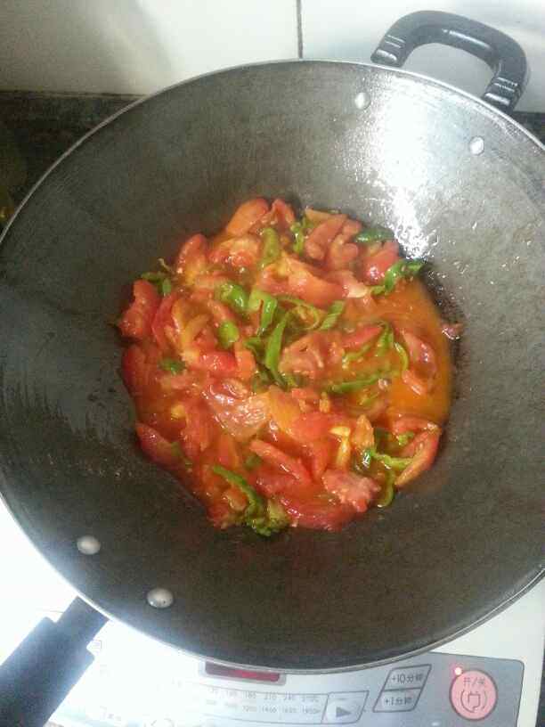 青椒柿子煎豆腐步骤5
