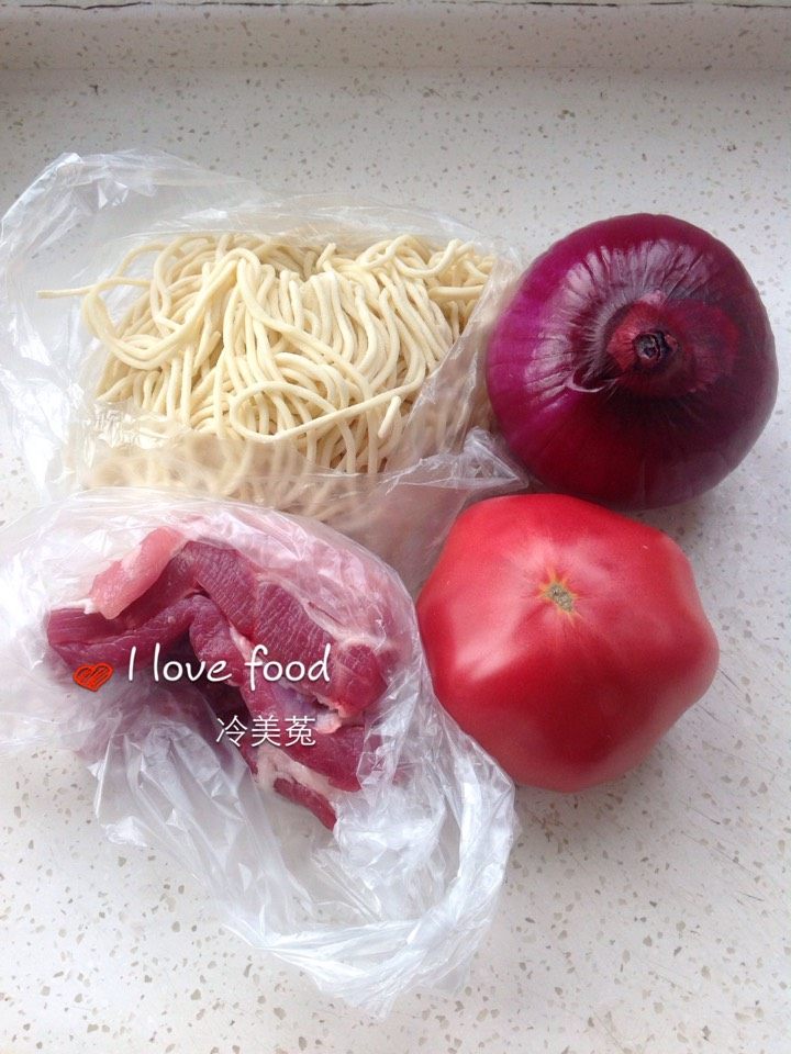 西红柿肉丁打卤面步骤1