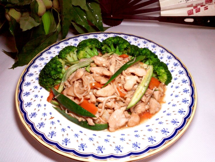 鸡肉金针菇步骤10