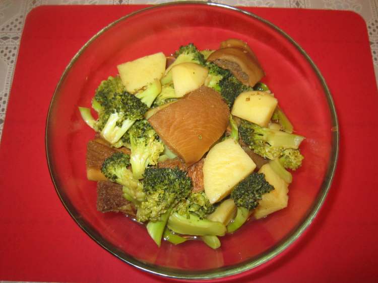 土豆花菜炖牛肚步骤7