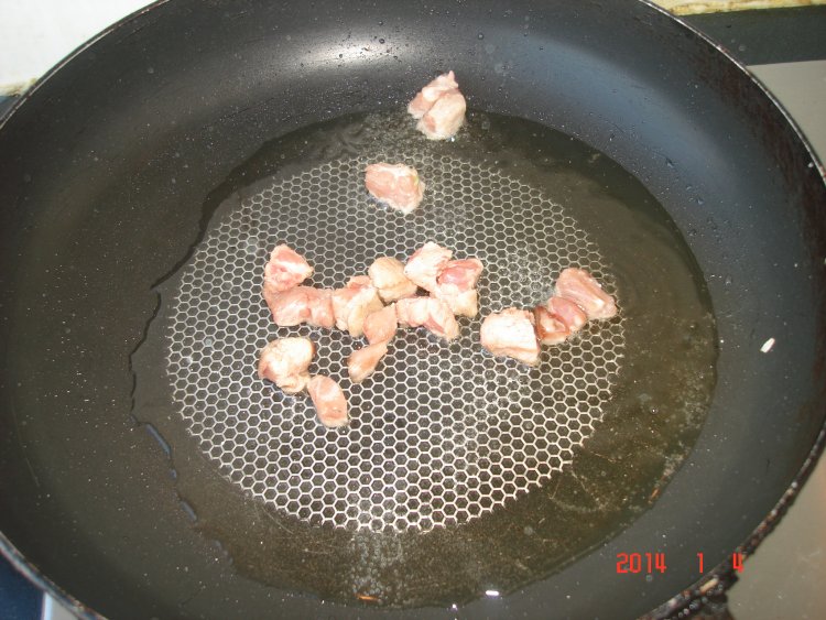 培根肉炒蘑菇西兰花片步骤5