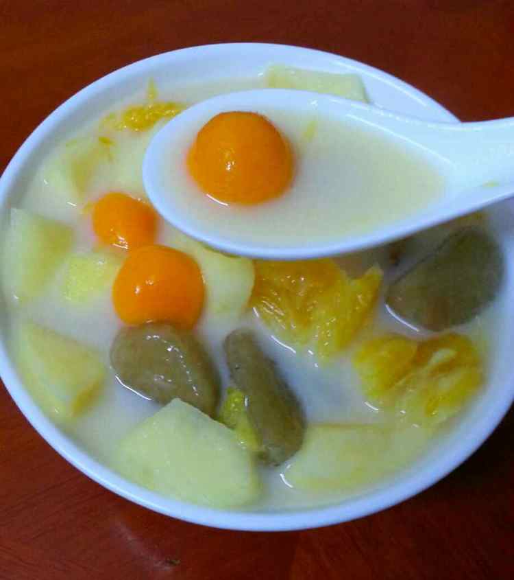 木瓜奶果肉汤圆步骤11