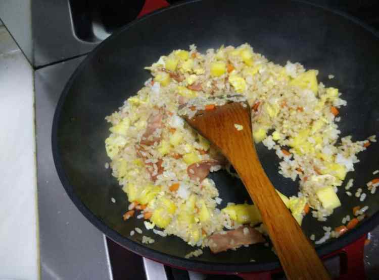 培根菠萝饭步骤11