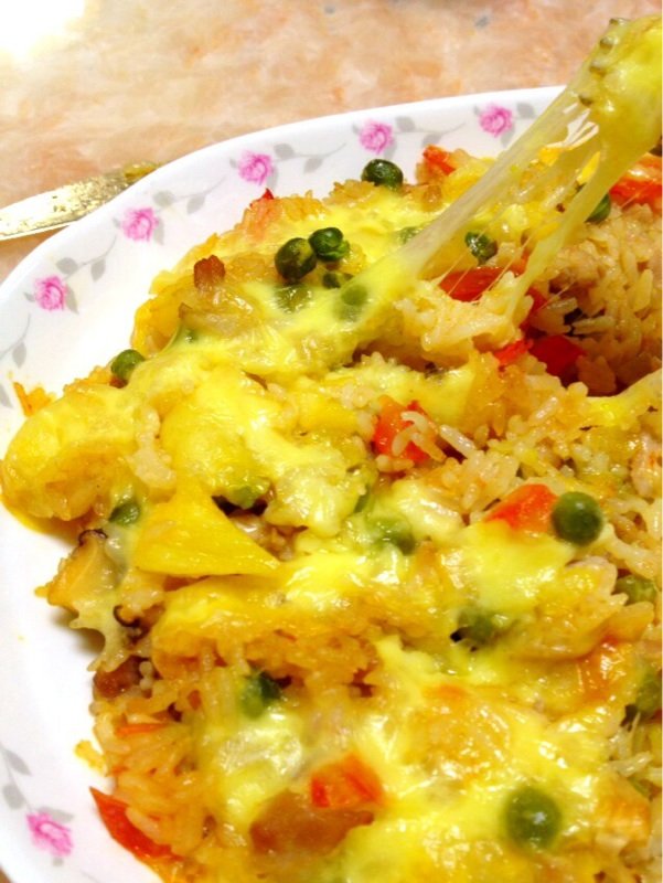 菠萝什锦焗饭步骤8