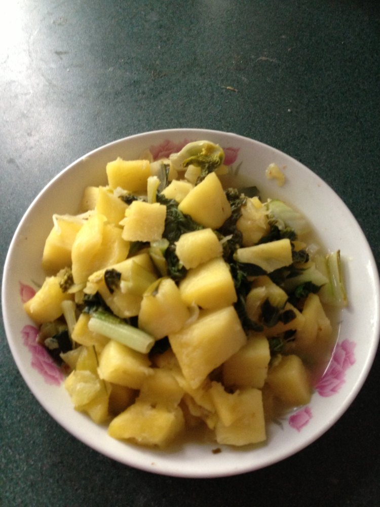 青菜炒菠萝步骤12