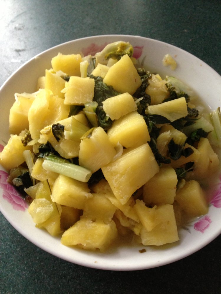 青菜炒菠萝步骤13