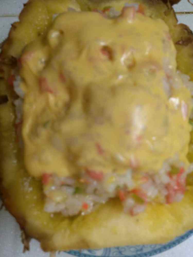 芝士菠萝饭步骤11