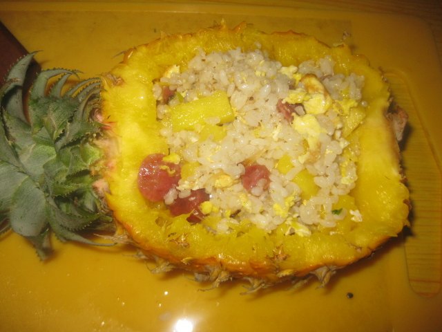 芝士菠萝腊肠焗饭步骤11