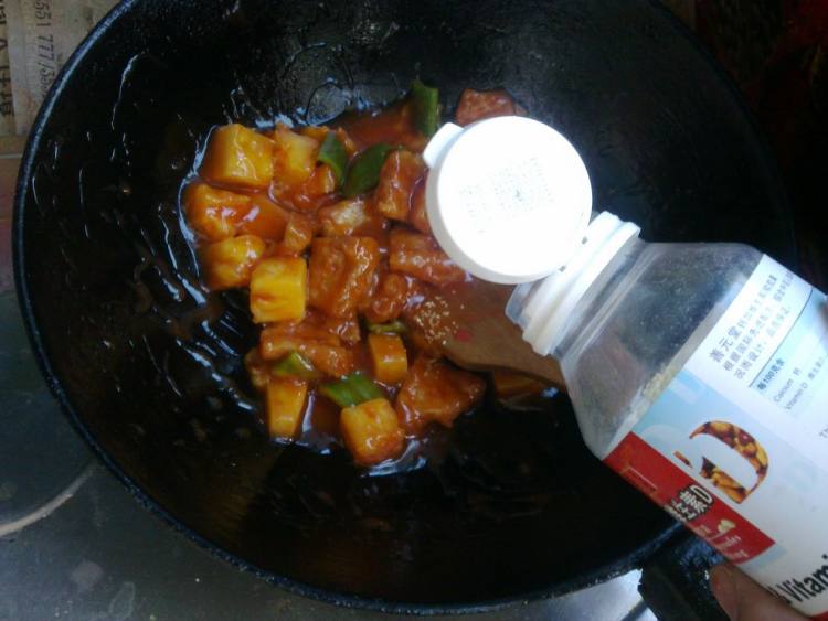 素菠萝咕咾肉步骤10