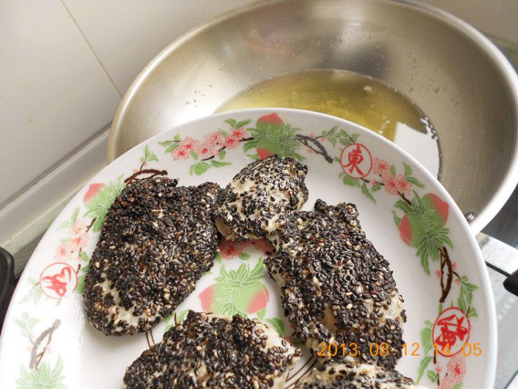 夹心芝麻鸡片步骤9