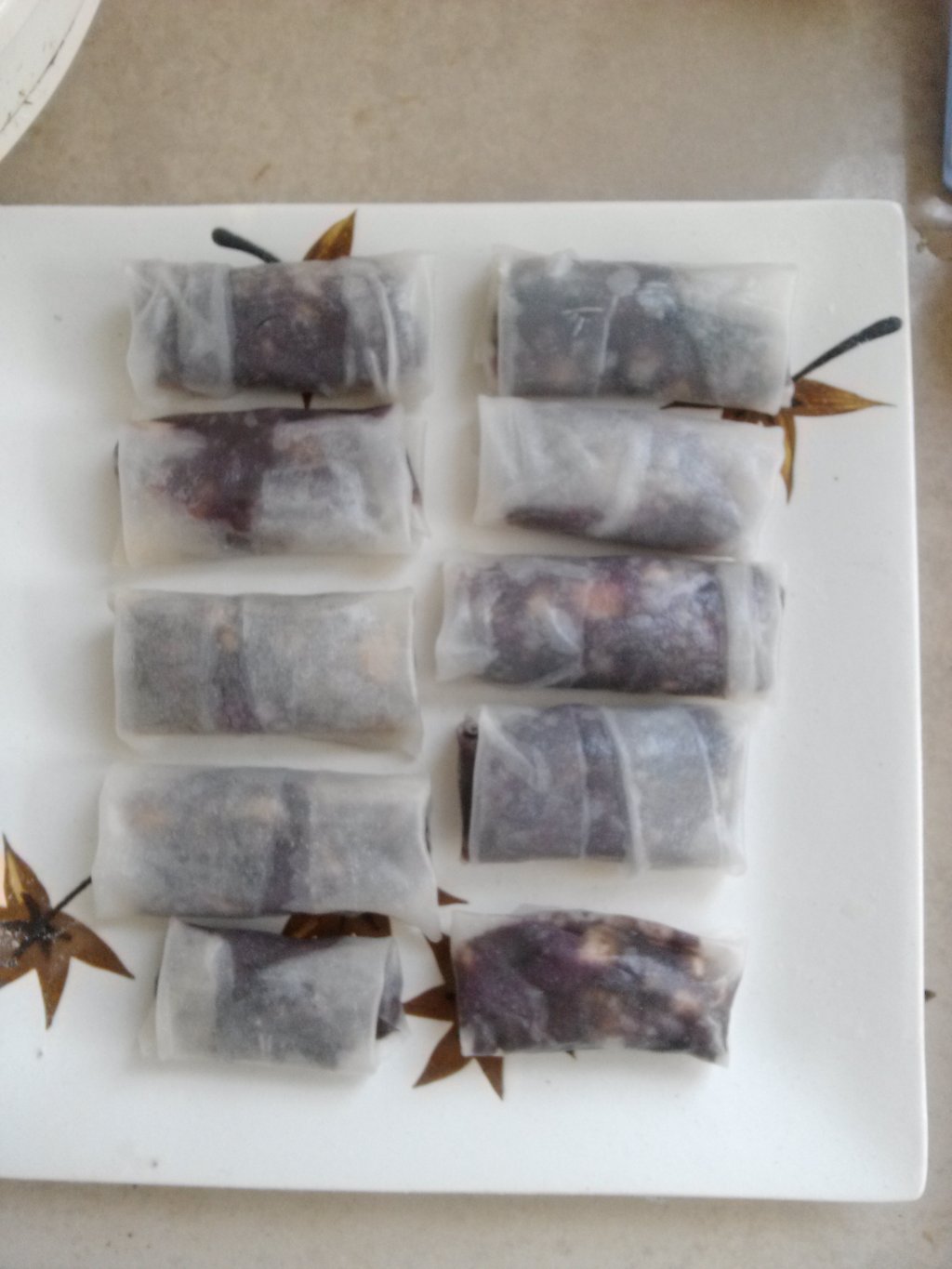 紫薯香蕉芝麻酱春卷步骤8
