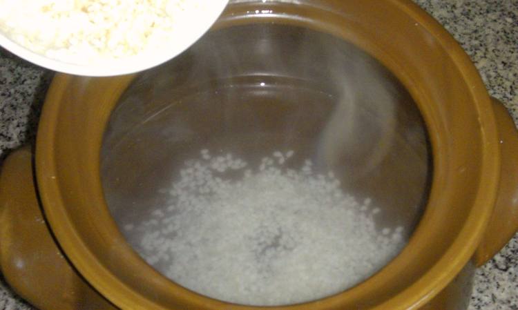 木瓜糯米粥步骤3