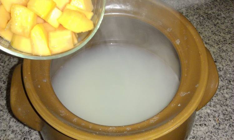 木瓜糯米粥步骤4