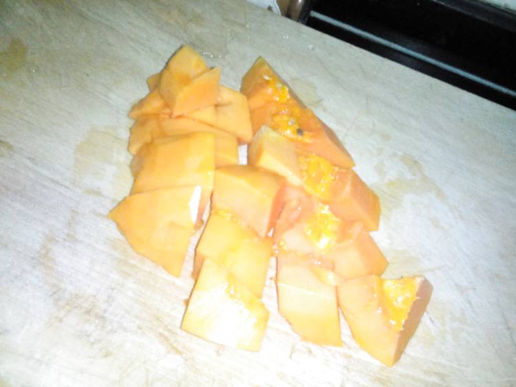 木瓜牛奶羹步骤3