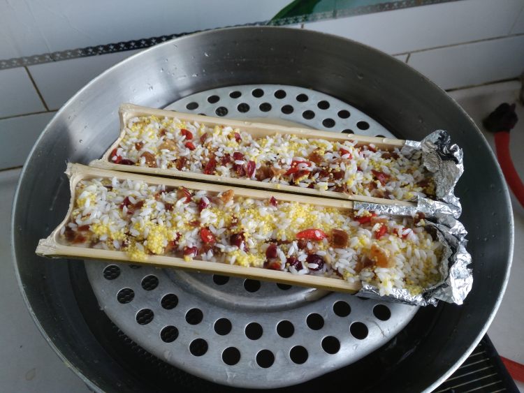 腊味竹桶饭步骤6