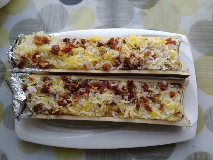 腊味竹桶饭步骤8